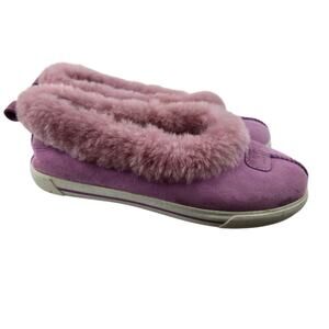 UGG Rylan Low Booties Womens 9 Shearling Light Purple Pink Slippers Casual
